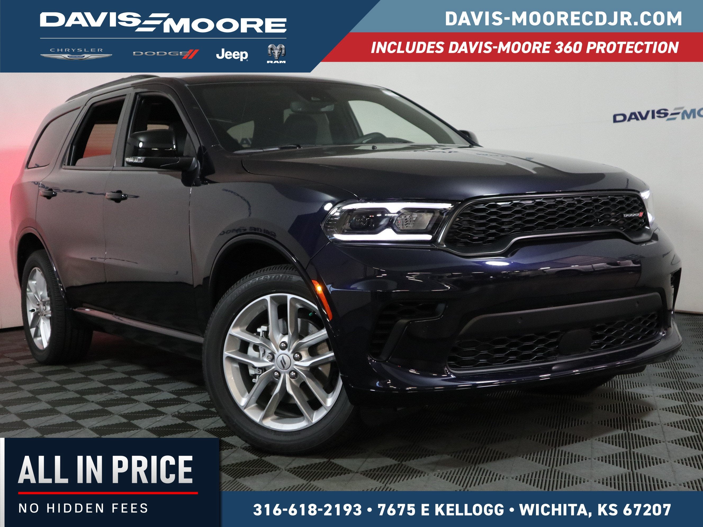 2026 Dodge Durango GT PLUS in Night Moves Exterior Paint — front three-quarter view