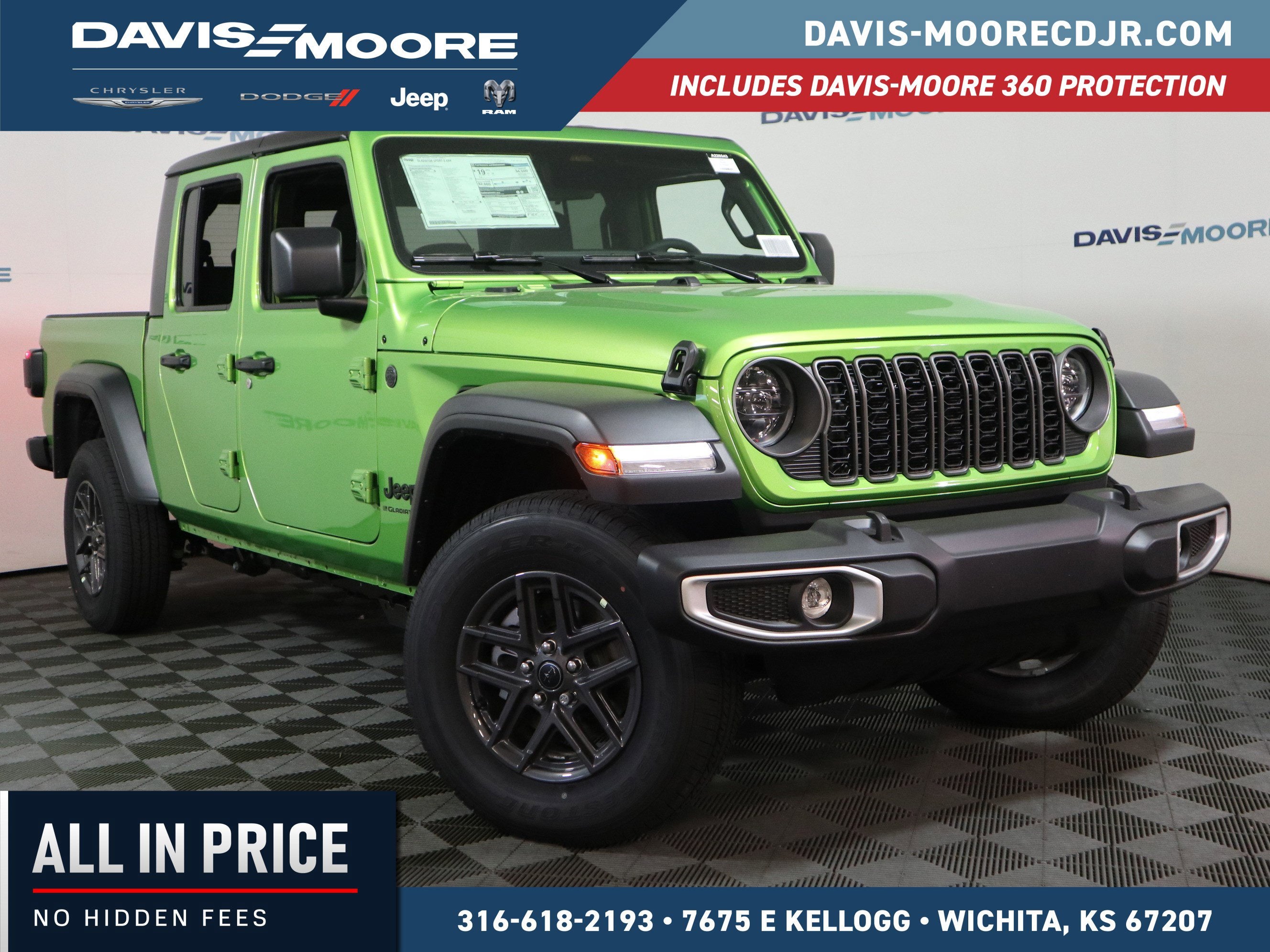 2026 Jeep Gladiator Sport S in Mojito Exterior Paint — front three-quarter view