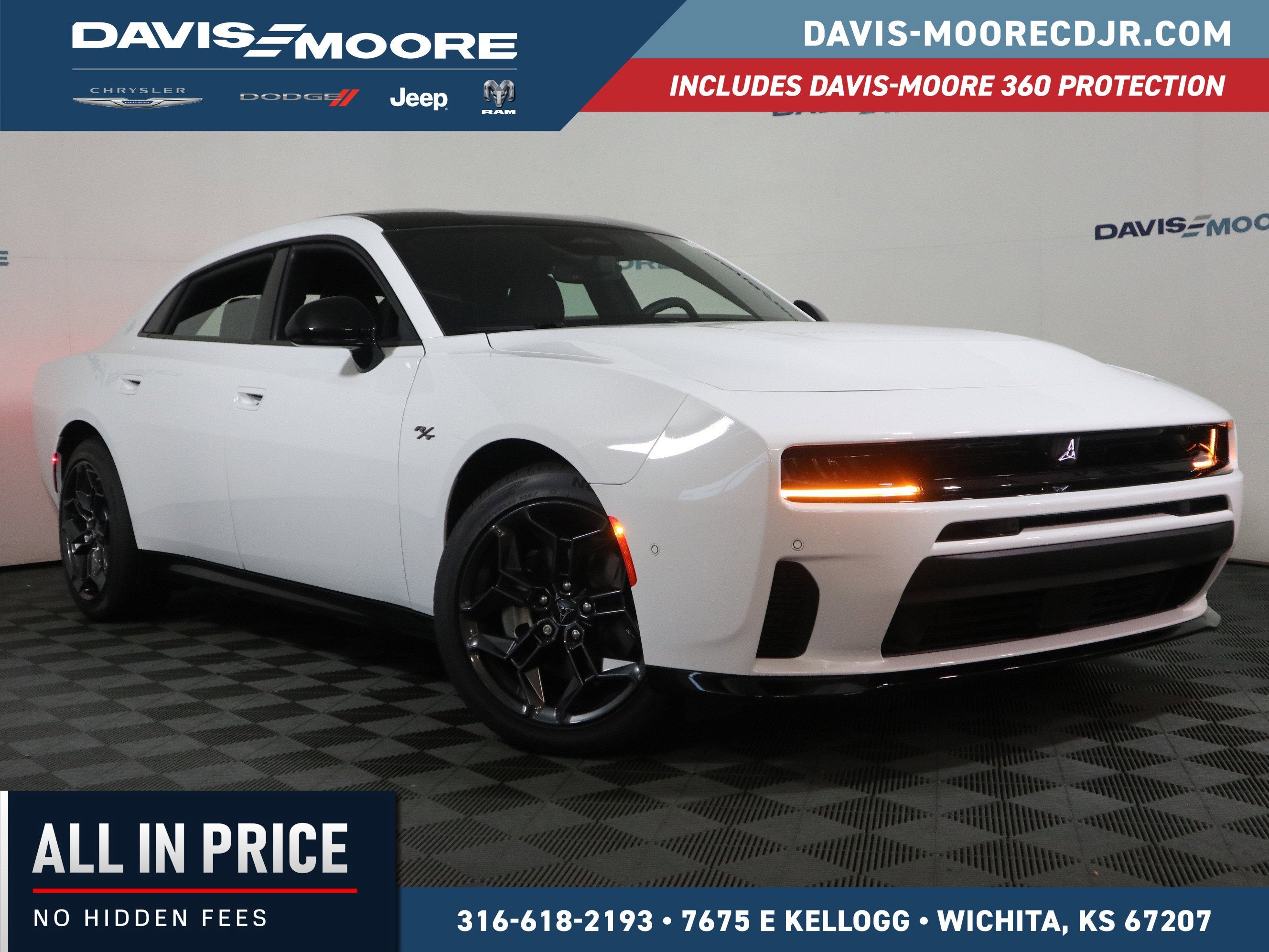 2026 Dodge Charger R/T in White Knuckle Exterior Paint — front three-quarter view