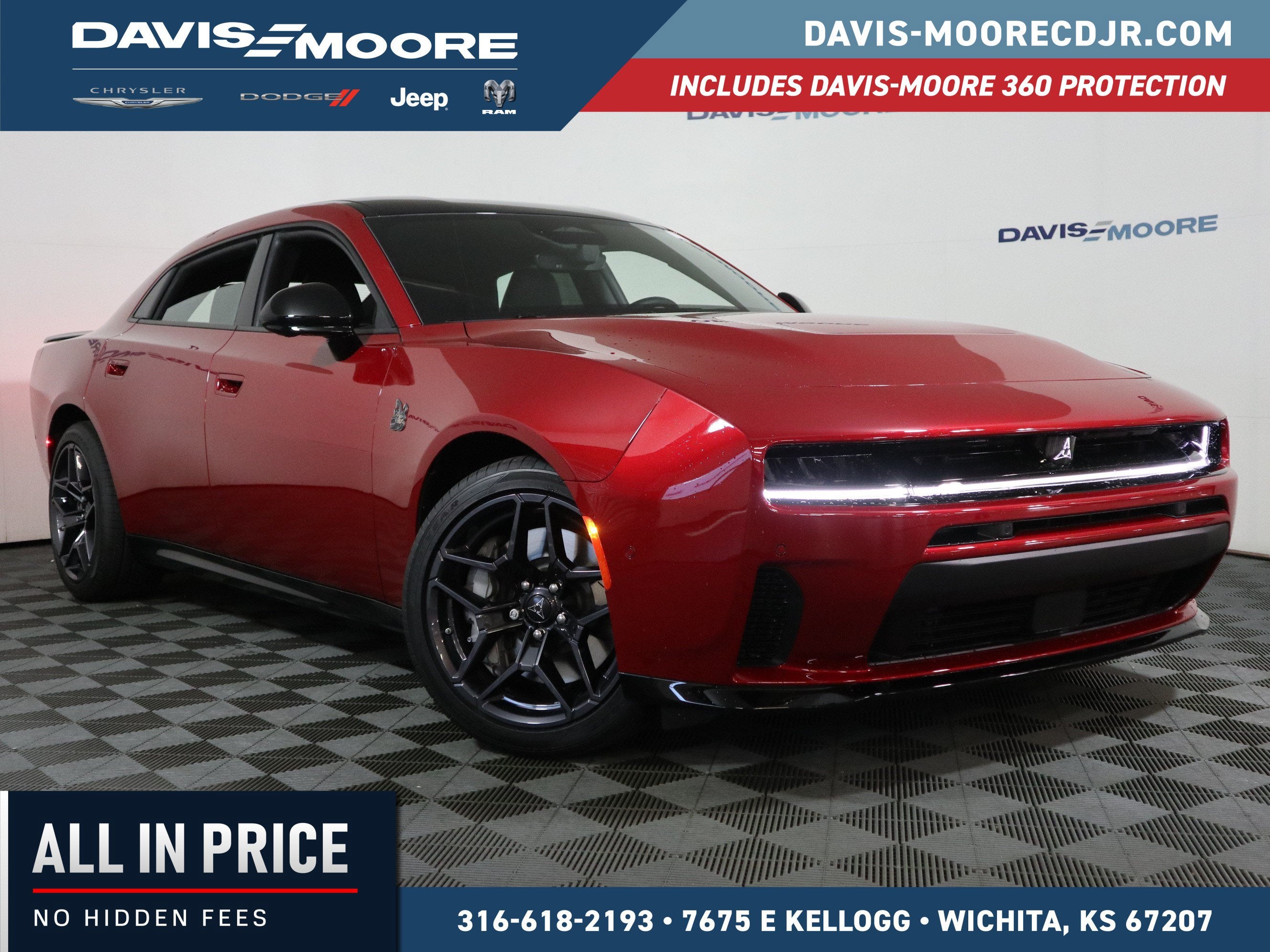 2026 Dodge Charger Scat Pack Plus AWD in Redeye Exterior Paint — front three-quarter view