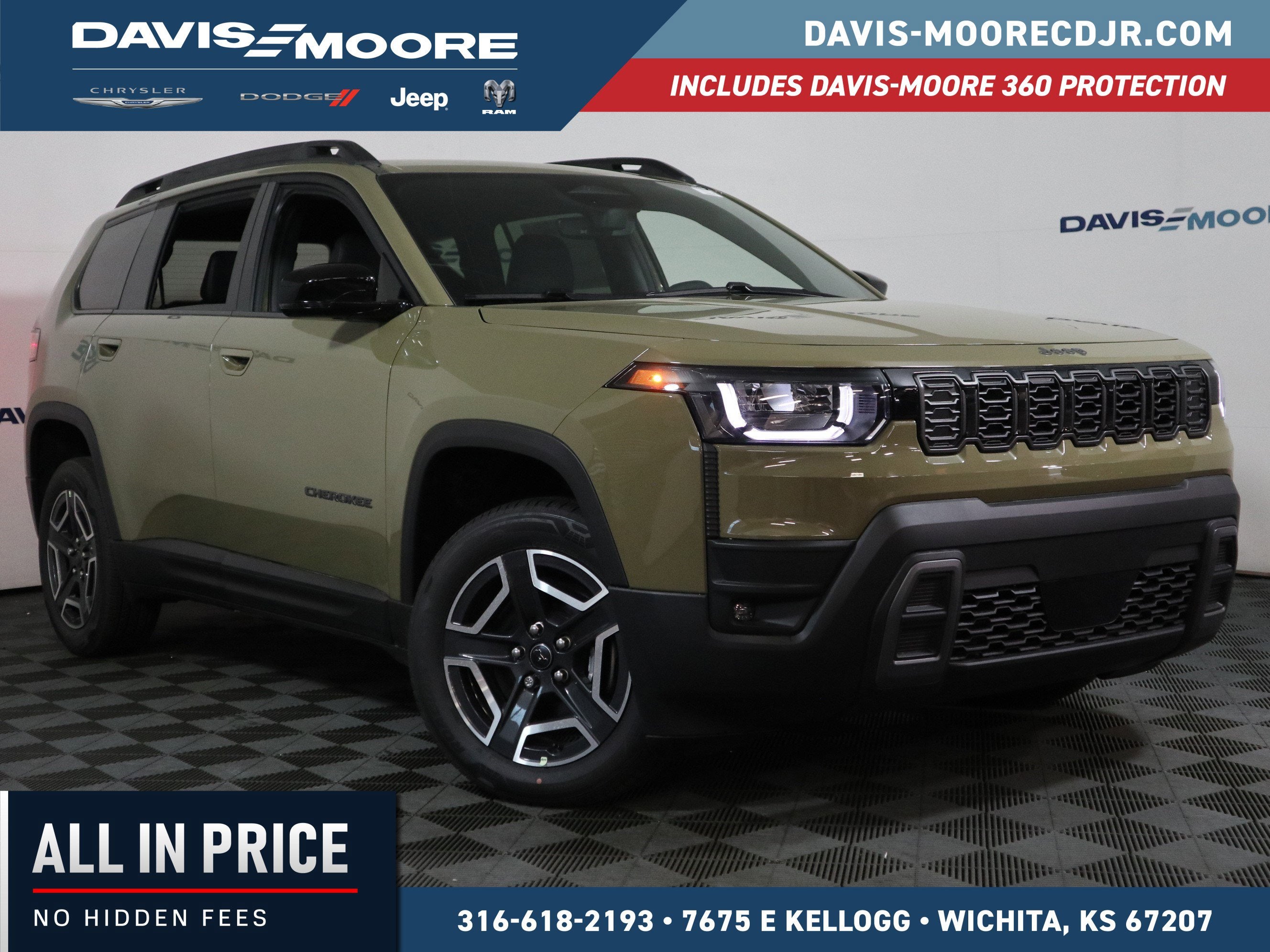 2026 Jeep Cherokee Limited in 41 Exterior Paint — front three-quarter view