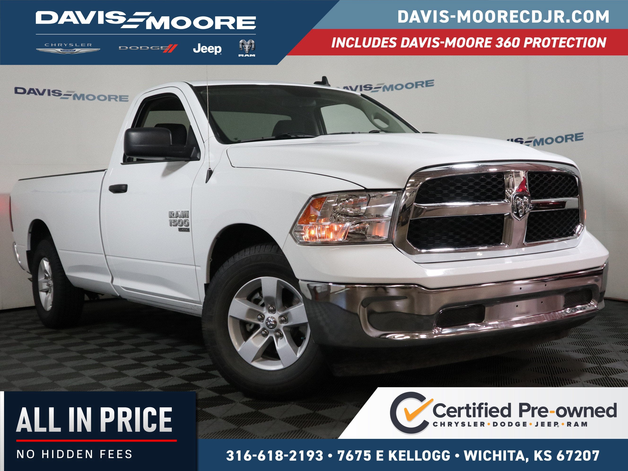 2023 RAM 1500 TRADESMAN in Bright White Clearcoat — front three-quarter view