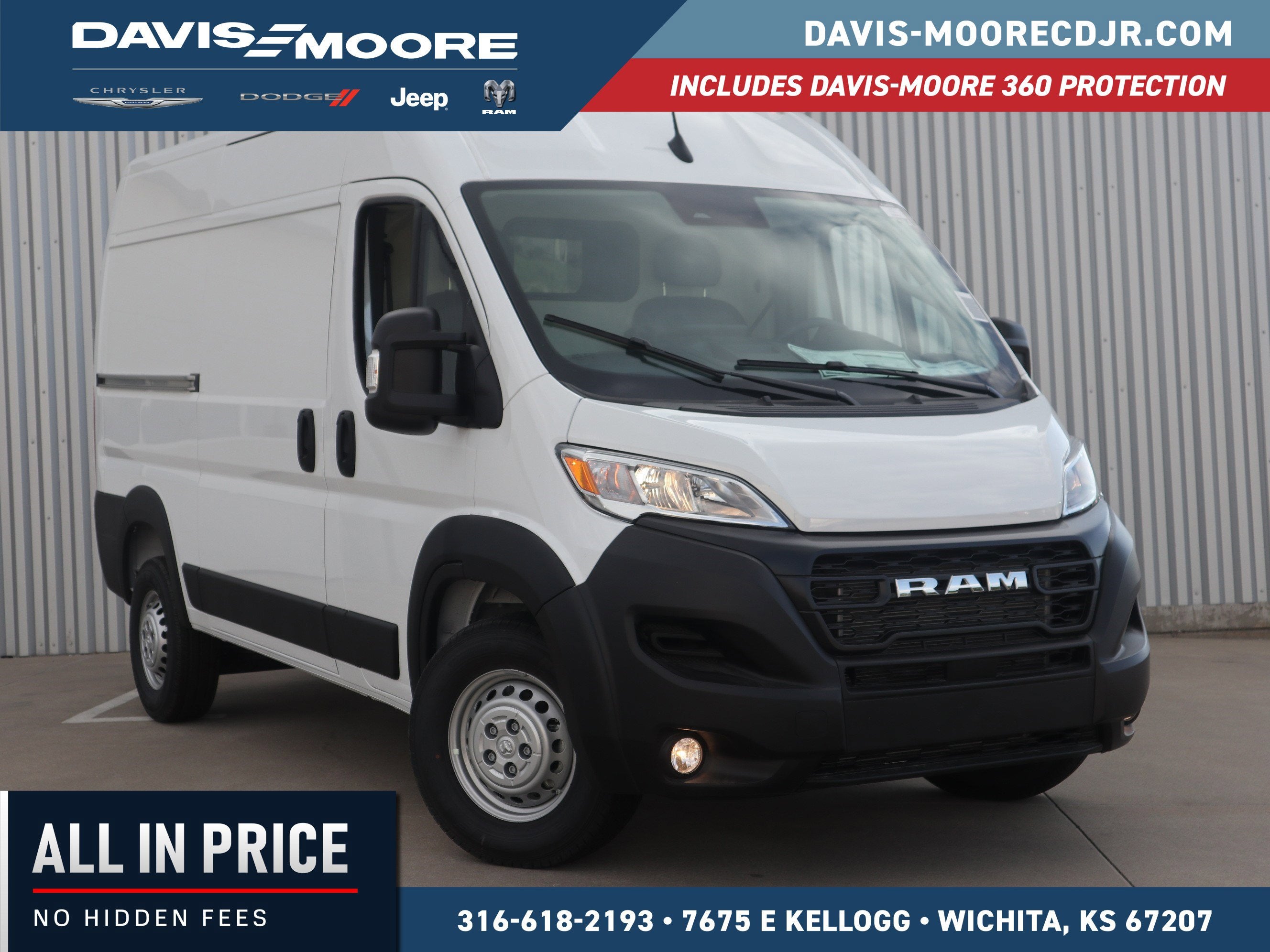 2026 RAM Promaster Tradesman in Bright White Clear-Coat Exterior Paint — front three-quarter view