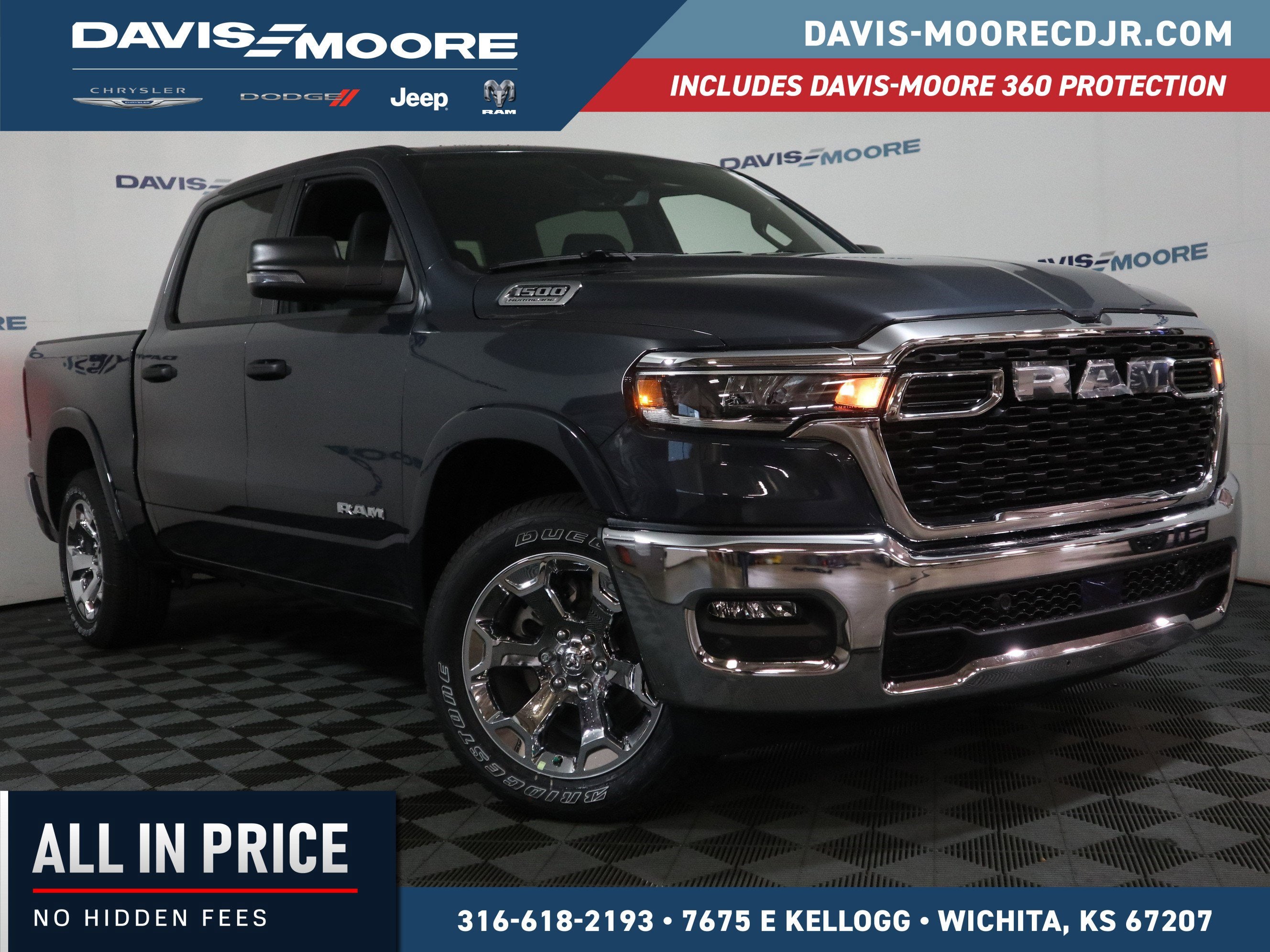 2026 RAM 1500 BIG HORN in Forged Blue Metallic Exterior Paint — front three-quarter view