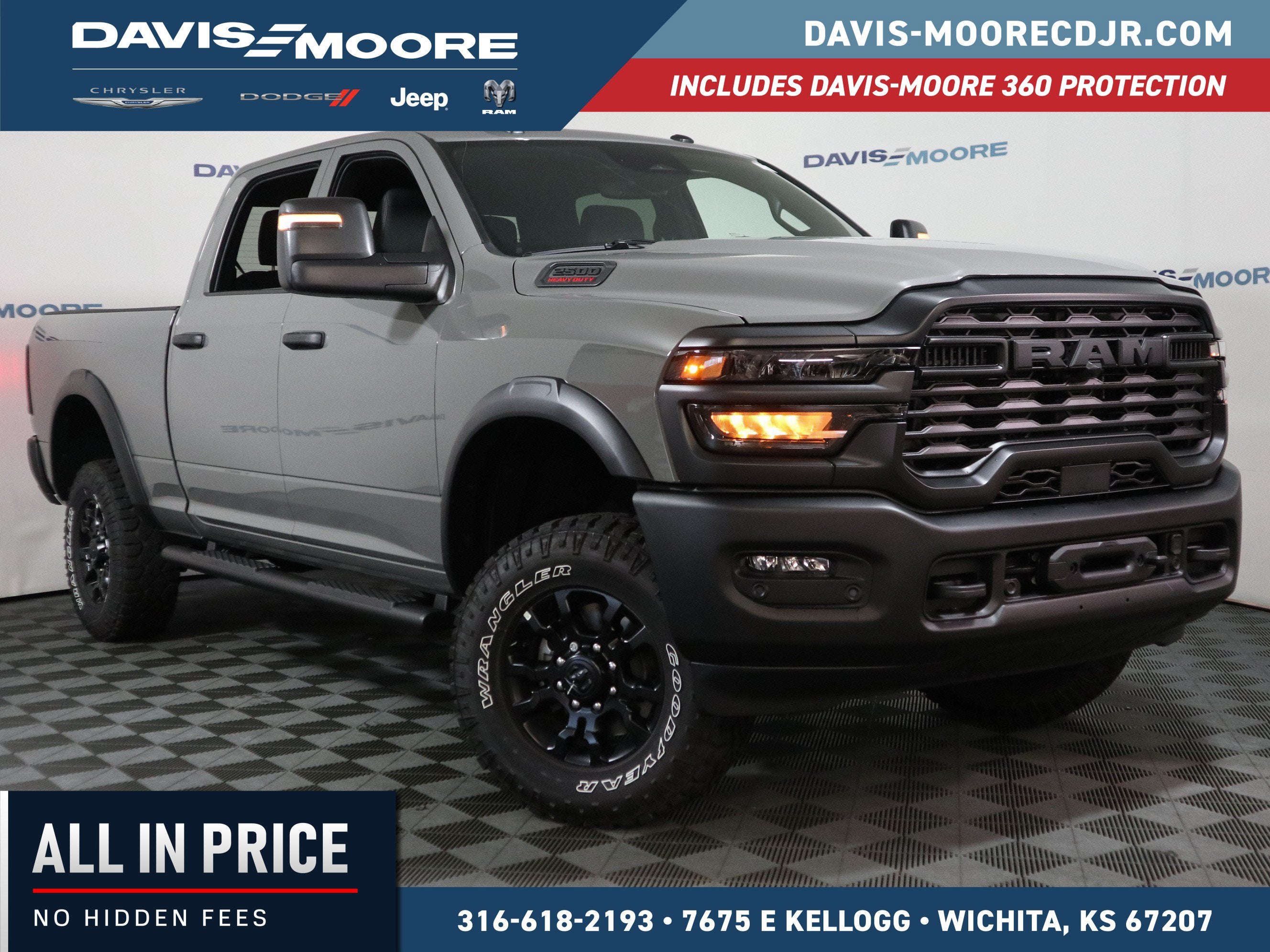 2026 RAM 2500 TRADESMAN in Ceramic Gray Clear-Coat Exterior Paint — front three-quarter view
