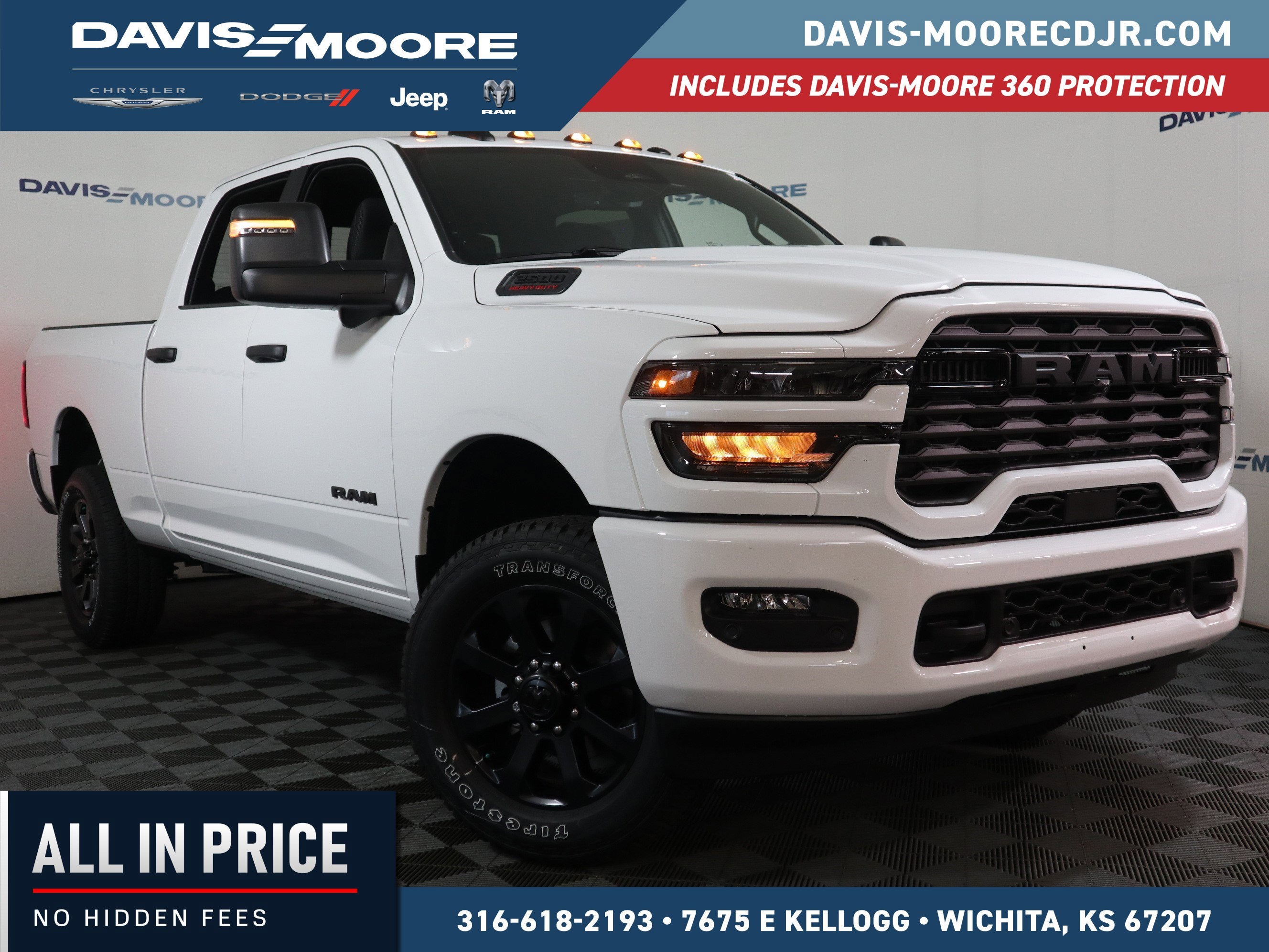 2026 RAM 2500 BIG HORN in Bright White Clear-Coat Exterior Paint — front three-quarter view