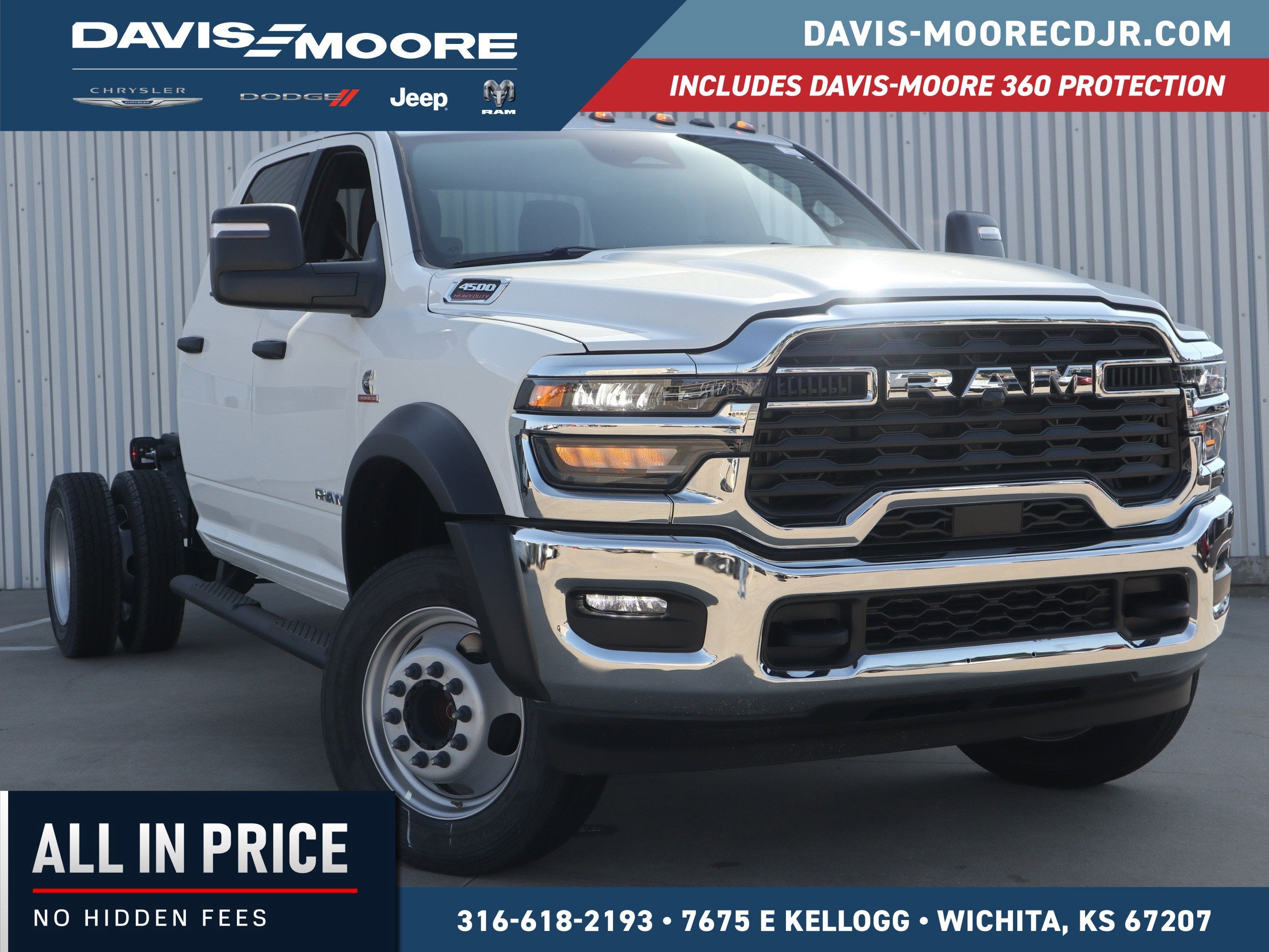 2026 RAM 4500 TRADESMAN in Bright White Clear-Coat Exterior Paint — front three-quarter view
