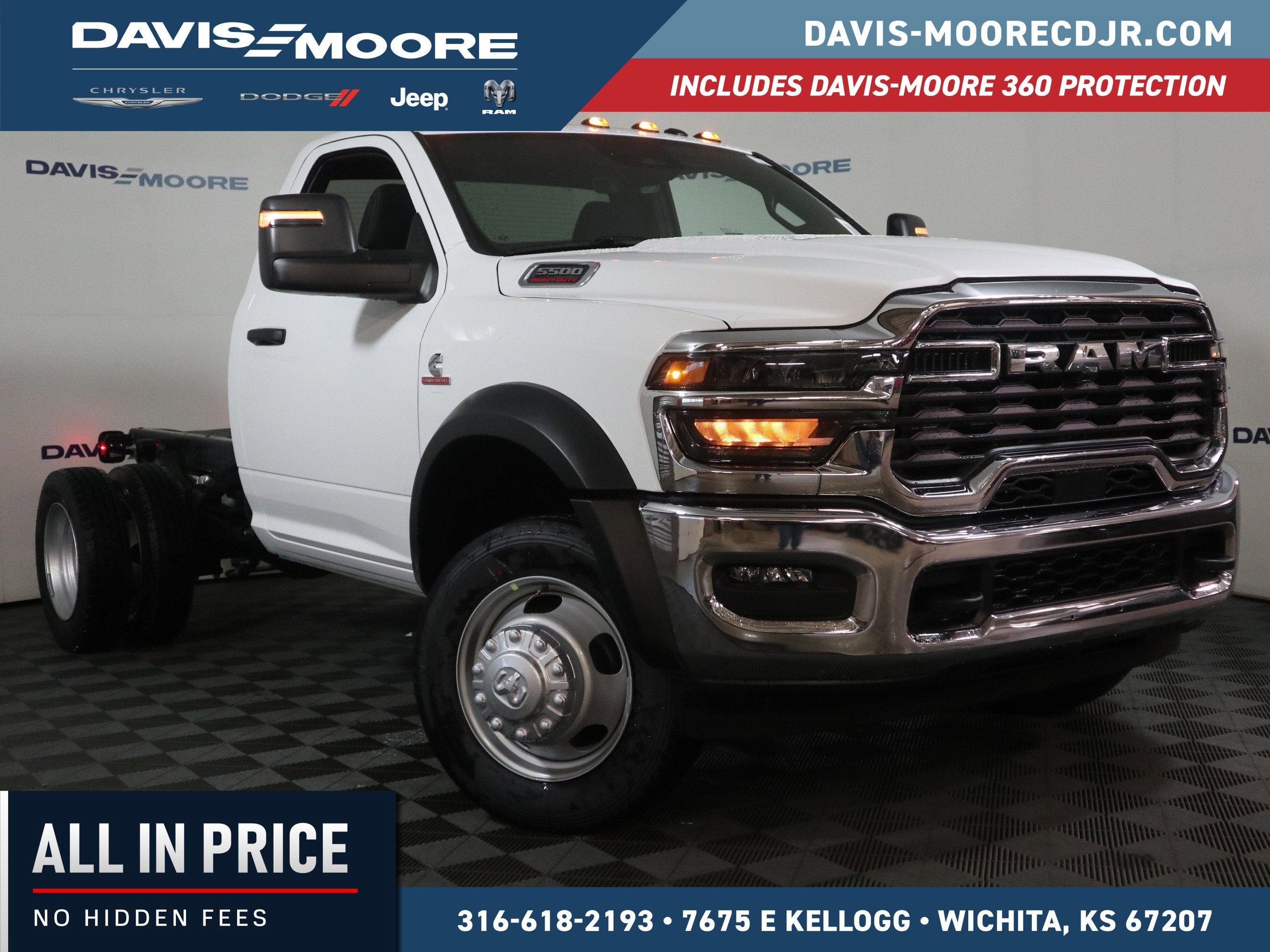 2026 RAM 5500 TRADESMAN in Bright White Clear-Coat Exterior Paint — front three-quarter view
