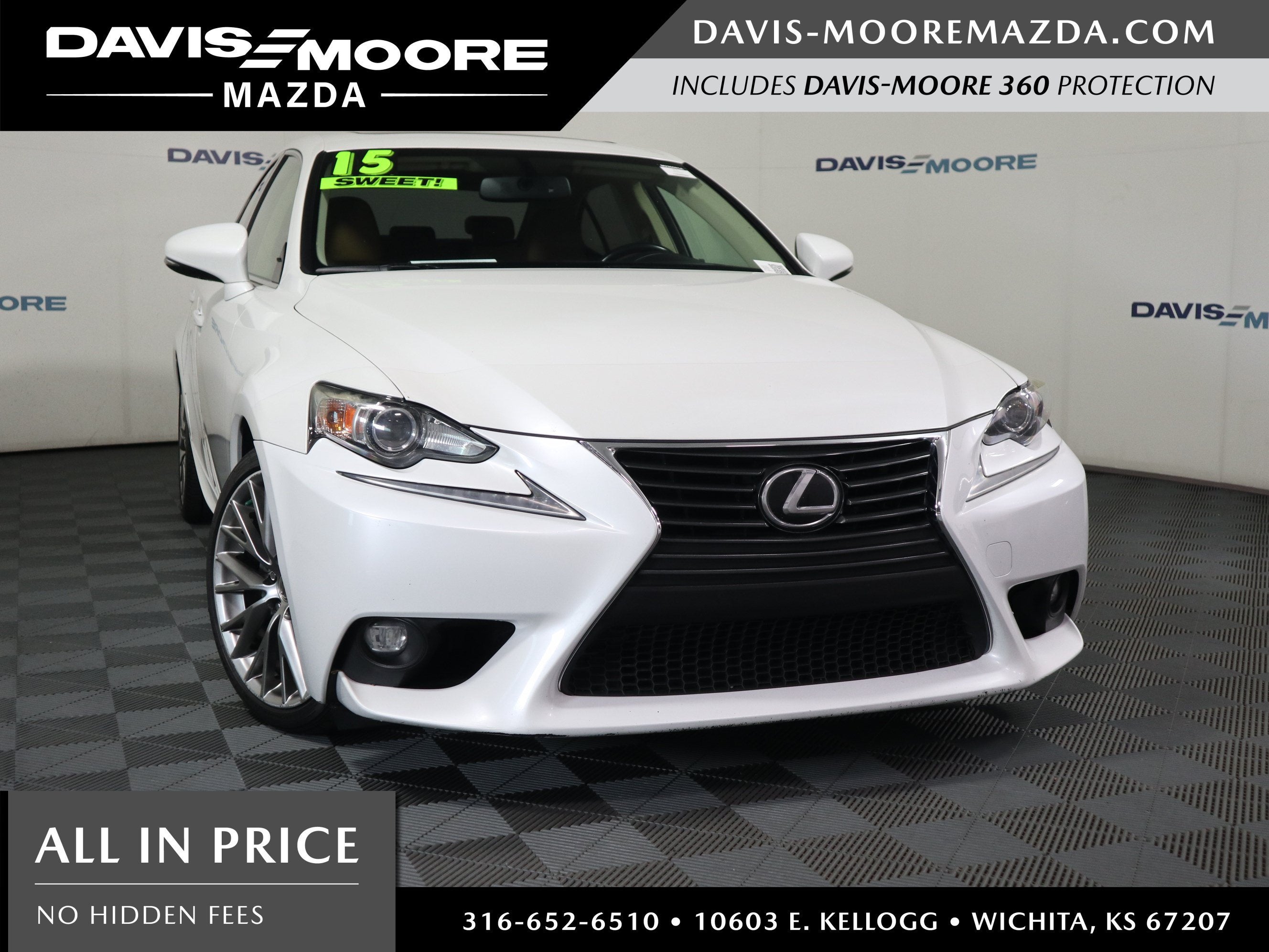 2015 Lexus IS 250 250 in Starfire Pearl — front three-quarter view