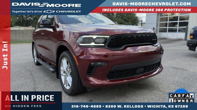 2023 Dodge Durango GT Plus AWD in Octane Red Pearlcoat — front three-quarter view