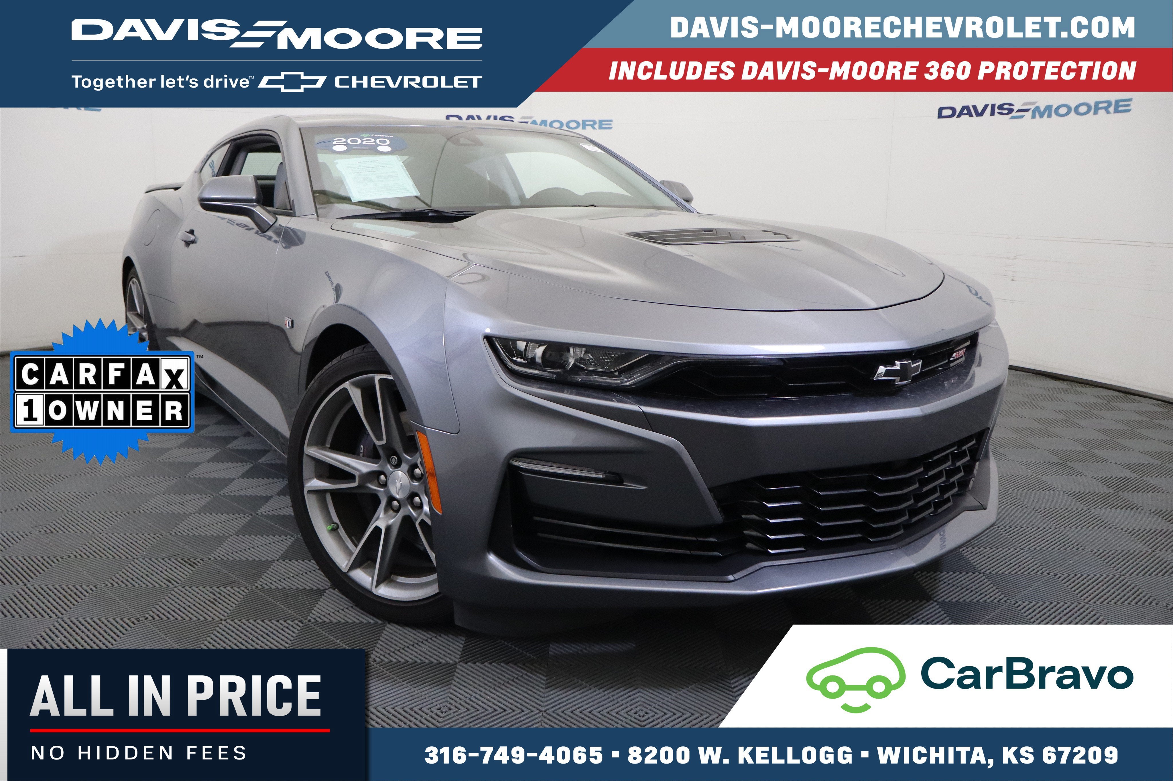 2020 Chevrolet Camaro 2SS in Satin Steel Gray Metallic — front three-quarter view