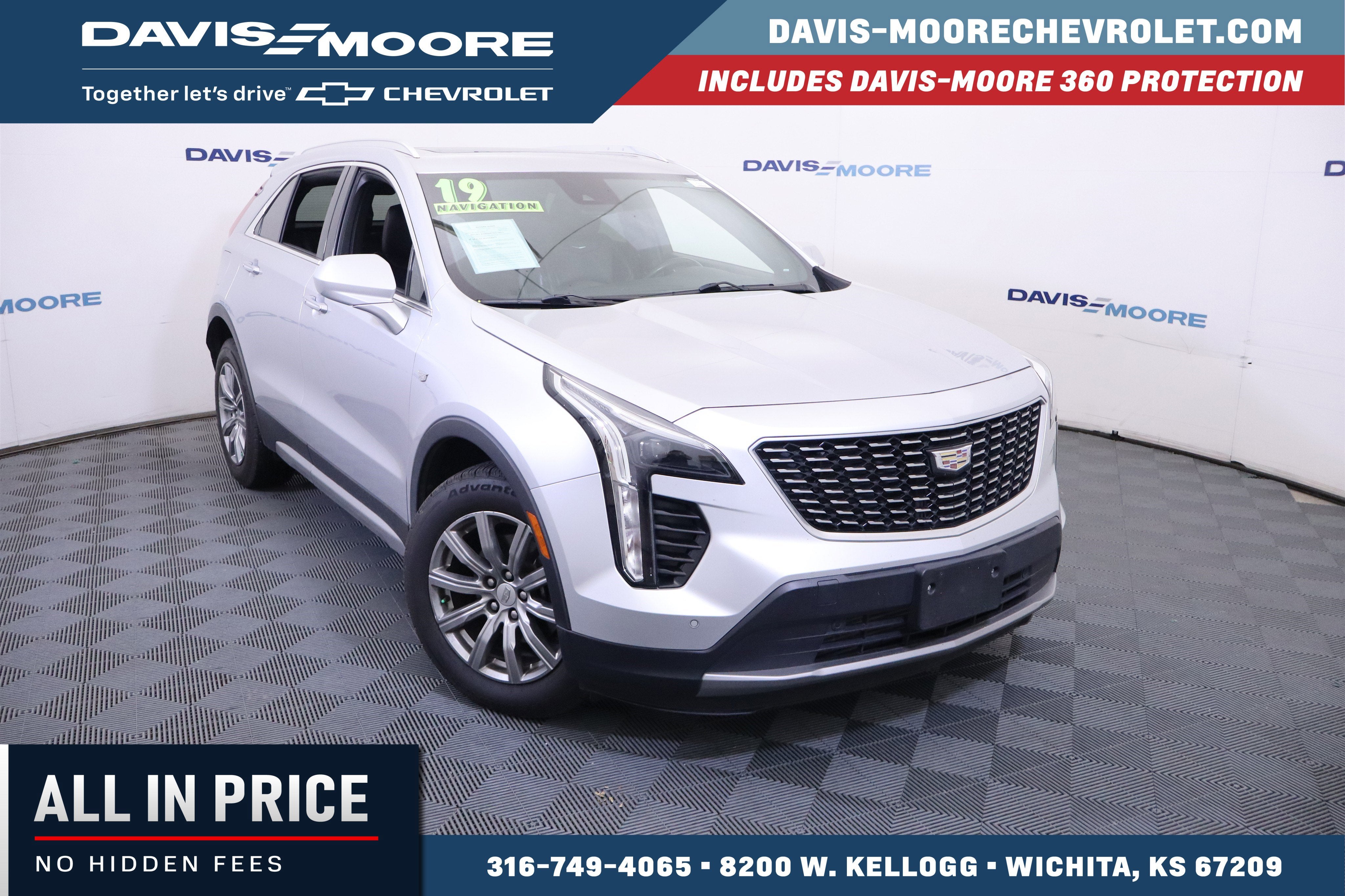2019 Cadillac XT4 AWD Premium Luxury in Radiant Silver Metallic — front three-quarter view