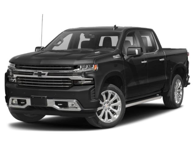 2021 Chevrolet Silverado 1500 High Country Crew Cab 4WD in Black — front three-quarter view