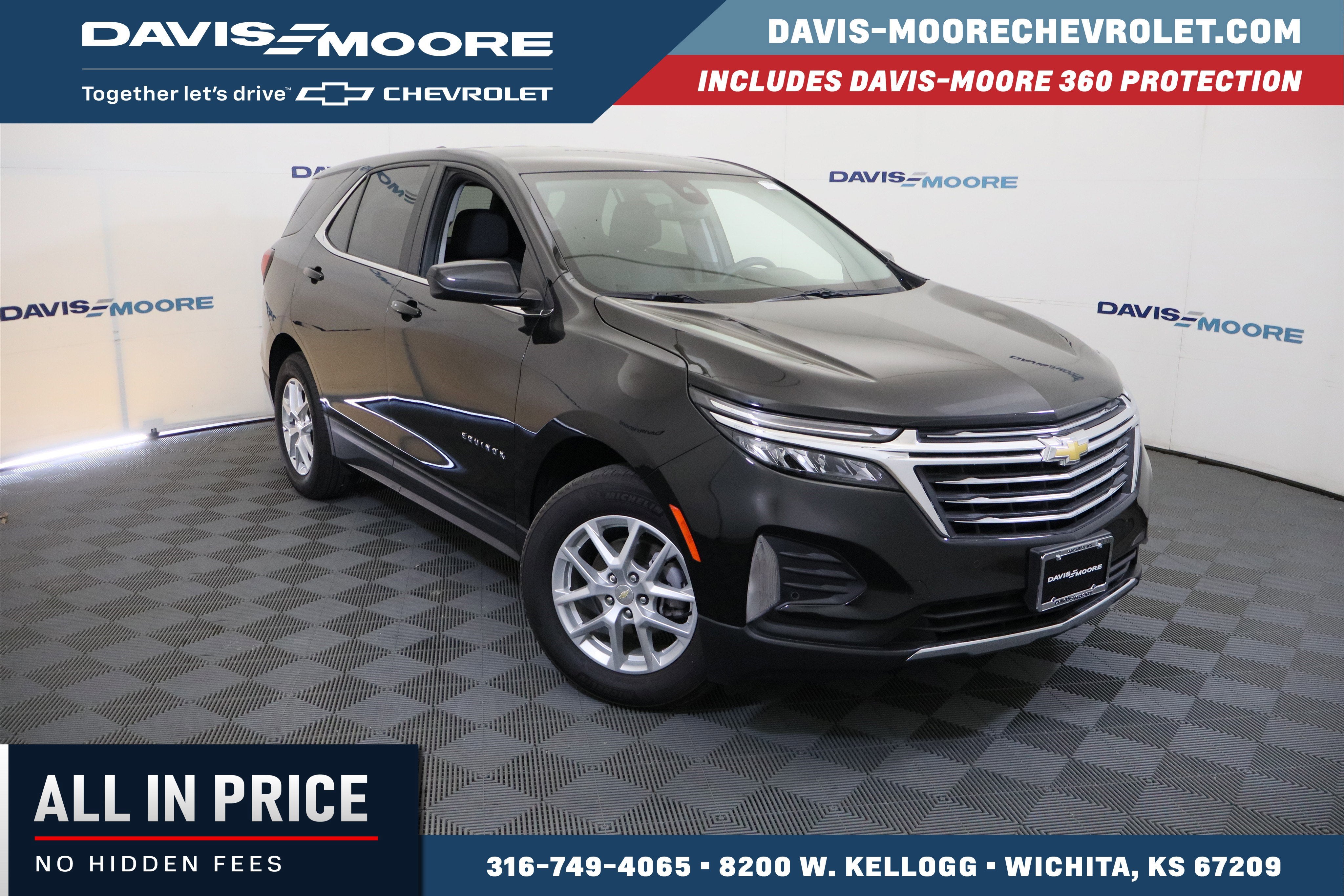 2024 Chevrolet Equinox LT in Mosaic Black Metallic — front three-quarter view